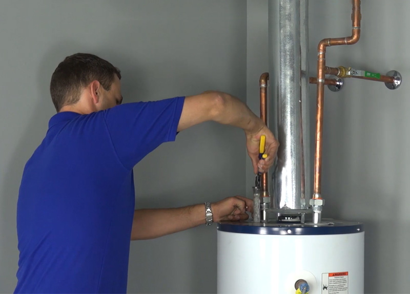 Inspecting the anode rod